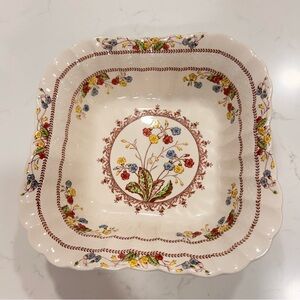 Spode Copeland Spodes Cowslip #S713 Square Vegetable Bowl